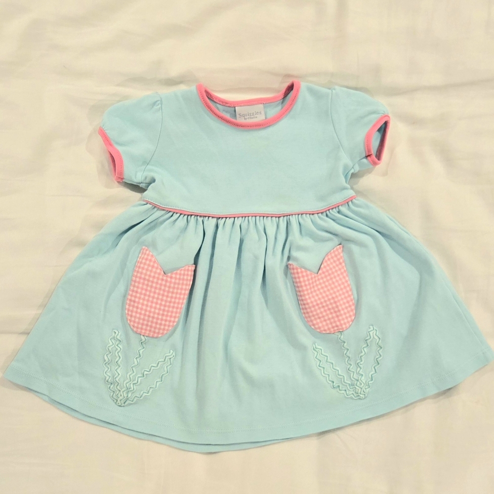 Squiggles Popover Dress with Tulip Pockets